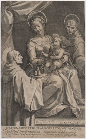 Paolo Battista De Solaris ?  
Madonna con Bambino e San Bernardino, da Francesco Vanni 
 