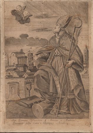  
San Donato Vescovo di Arezzo e Martire... anonimo incisore del XVII secolo
 