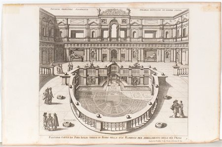 Giovanni Battista Falda - Alessandro Specchi - Giovanni Francesco Venturini (Valduggia, 1643 - Roma, 1678) , (1668 - 1729) , (Roma, 1650 - 1711) 
Il Nuovo Teatro di Roma - Le Fontane 
 