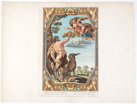 Pietro Aquila (1630 - 1692) 
Pan e Luna, da Annibale Carracci 
 