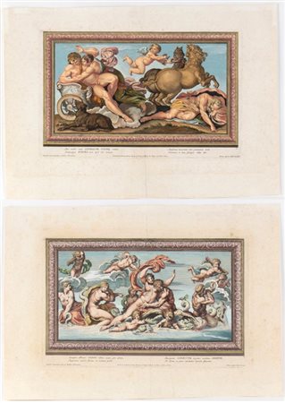 Pietro Aquila (1630 - 1692) 
Aurora, Cefalo e Titone | Venere, da Annibale Carracci 
 