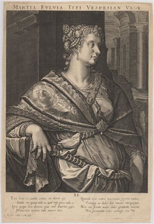 Aegidius Sadeler II (Anversa, 1568 - Praga, 1629) 
Martia Fulvia Titi Vespasian uxor 
 