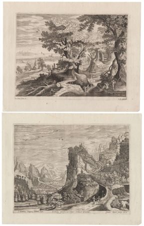 Johan Bara (Bois le Duc, 1581 - Bois le Duc, 1634) 
Viiaggio di Tobia con l'Arcangelo Raffaele | Tobia cattura il pesce, da Giovanni Domenico Zapponi  
 