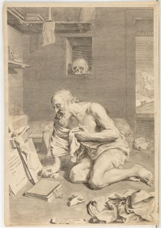 Claude Mellan (1598 - 1688) 
San Girolamo  
 