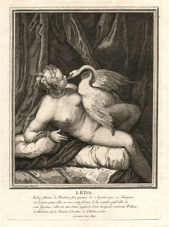 Nicolas Guillaume de La Fleur (Lorraine, 1608? - Roma, 1670) 
Leda, da Paolo Veronese 
 