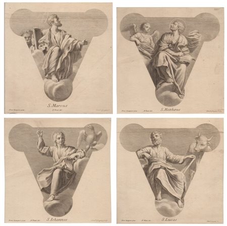 Carlo Bartolomeo Gregori (1702 - 1759) 
San Marco | San Matteo | San Giovanni | San Luca 
 