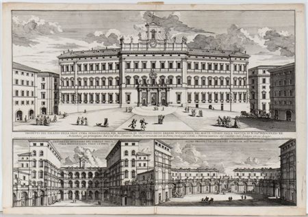 Alessandro Specchi (1668 - 1729) 
Prospetto del Palazzo della Gran Curia Innocenziana per Residenza dei Tribunali 
 