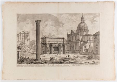 Giovanni Battista Piranesi (Mogliano Veneto, 1720 - Venezia, 1778) 
Arco di Settimio Severo 1759
 