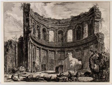 Giovanni Battista Piranesi (Mogliano Veneto, 1720 - Venezia, 1778) 
Avanzi del Tempio detto di Apollo nella Villa Adriana vicino a Tivoli 
 