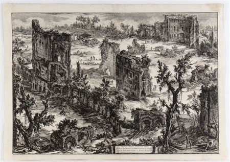 Giovanni Battista Piranesi (Mogliano Veneto, 1720 - Venezia, 1778) 
Veduta delle Terme di Tito 
 