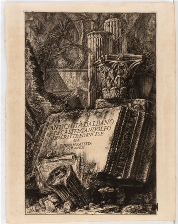Giovanni Battista Piranesi (Mogliano Veneto, 1720 - Venezia, 1778) 
Antichità d’Albano e di Castel Gandolfo | Descrizione e disegno dell'Emissario del Lago Albano | Di due spelonche ornate dagli antichi alla riva del Lago Albano 
 