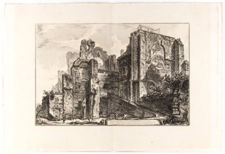 Giovanni Battista Piranesi (Mogliano Veneto, 1720 - Venezia, 1778) 
Avanzi di antiche terme in Albano denominati Cello Majo 
 