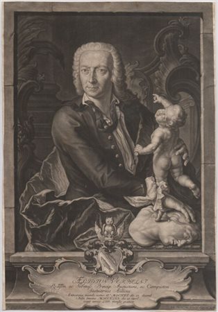 Johann Jakob Haid (1704 - 1767) 
Ritratto di Gilles Verelst, da Gottfried Eichler 
 