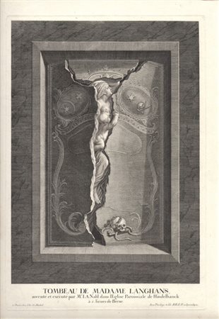 Christian von Mechel (Basel, 1737 - Berlino, 1817) 
Tombeau de Madame Langhans, da Johann August Nahl 
 