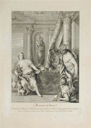 Francois Joullain (Parigi, 1700 - 1790 ca.) 
Mercure et hersé 
 
