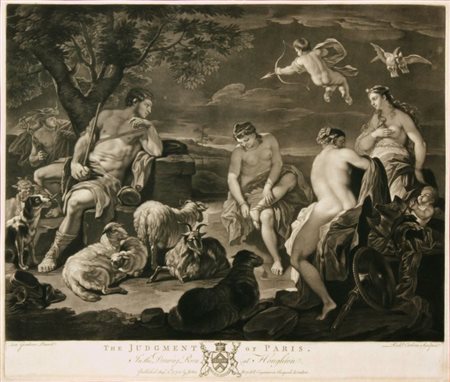 Richard Earlom (London, 1743 - 1822) 
The Judgment of Paris, da Luca Giordano 
 