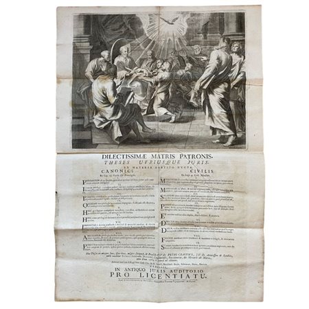  
Dilectissimae matris patronis. Theses utriusque juris 1764
 