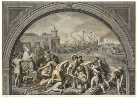 Luigi Fabri (1775 ca. - 1835) 
Battaglia di Ostia, da Tommaso Minardi, da Raffaello 
 