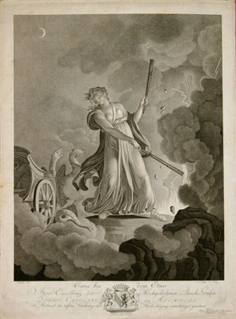Anton Paul Eisen (Norimberga, 1777 - post 1819) 
Ceres bei dem Etna (Ceres sul cratere dell'Etna), da Johann August Nahl il giovane 
 