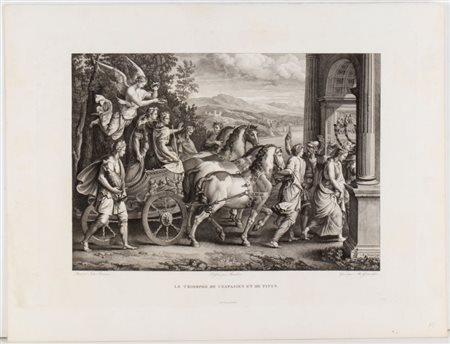 Abraham Girardet (Locle, 1764 - Parigi, 1823) 
Le Triomphe de Vespasien et de Titus, da Giulio Romano 
 