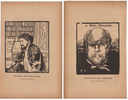 Felix Vallotton (1865 - 1925) 
Portrait d'un bibliophile | Portrait de Paul Verlain  
 