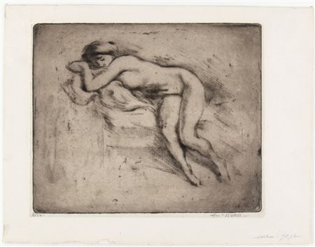 Armand Berton (1854 - 1917) 
Nudo femminile 
 