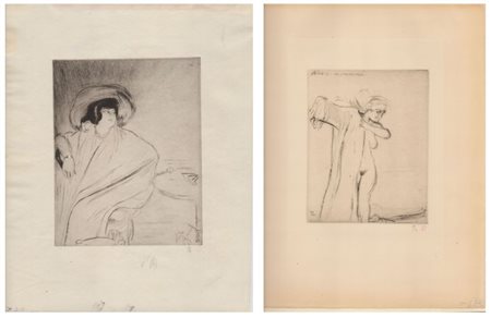 Louis Legrand (1863 - 1951) 
Una donna seduta | Donna che si veste 
 