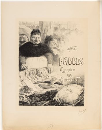 Camille Bourget (1866 - 1931) 
Aux Halles Croquis par C. Bourget 
 