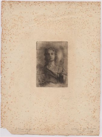 DOMENICO MORELLI (Napoli, 1823 - 1901) 
Allegoria dell'Incisione  
 