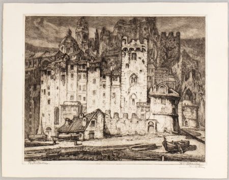 Francesco Mennyey (Torino, 1889 - 1950) Portovenere  