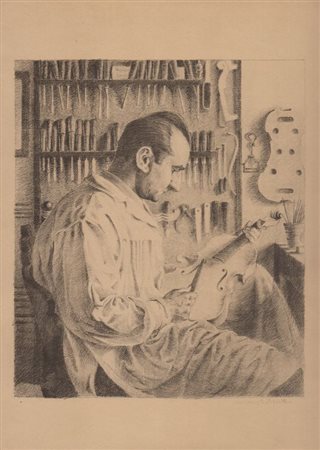 Benvenuto Disertori (1887 - 1969) 
Il liutaio Giacomo Bisiach 1934
 