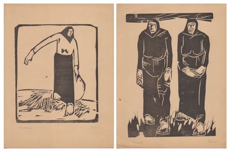 LORENZO VIANI (Viareggio, 1882 - Roma, 1936) 
Boscaiole | Contadine  
 