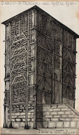 Bruno Marsili (Bruno da Osimo) (1888 - 1962) 
L'Arco di Traiano dal 1915 al 1918 1934
 
