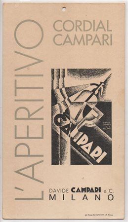 NICOLAJ  DIULGHEROFF (Kjustendil, 1901 - Torino, 1982) 
L'aperitivo Cordial Campari Davide Cmapari & C. Milano
 