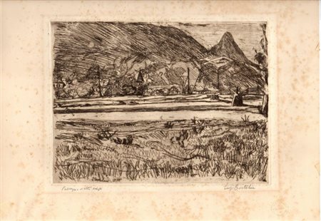 LUIGI BARTOLINI (Cupramontana, 1892 - Roma, 1963) 
Paesaggio di Alto Adige 1938
 