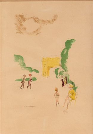 KEES VAN DONGEN (Delfshaven, 1877 - Monte Carlo, 1968) 
Arc de Triomphe 1949
 