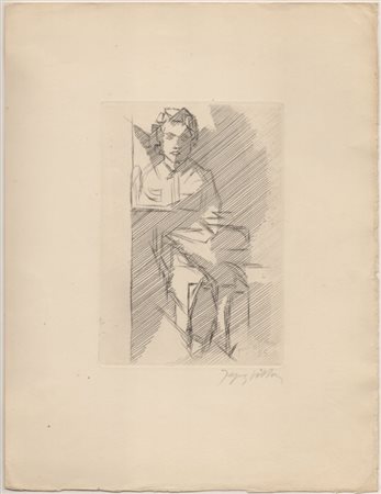Jacques Villon (1875 - 1963) 
La Lecture 1955
 