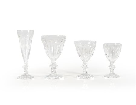 SERVIZIO DI CALICI IN CRISTALLO, BACCARAT, XX SECOLO, composto da dodici...