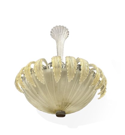LAMPADARIO IN VETRO, BAROVIER & TOSO, 1940 CA
