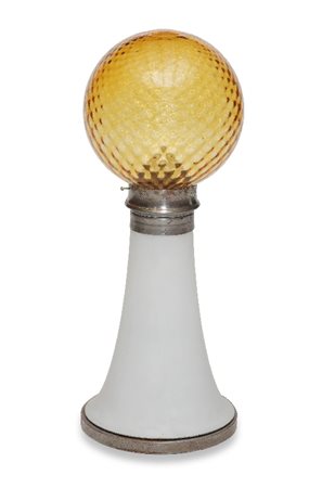 LAMPADA DA APPOGGIO IN VETRO E MATERIALI VARI, MAZ