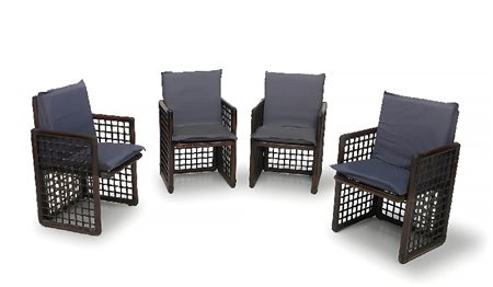 QUATTRO POLTRONE IN BAMBU', AFRA E TOBIA SCARPA, S