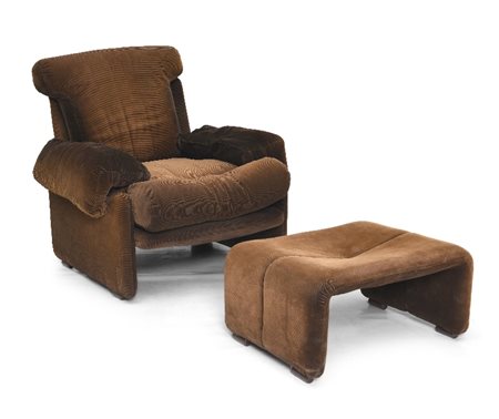 POLTRONA E POGGIAPIEDI, TOBIA SCARPA, XX SECOLO, c