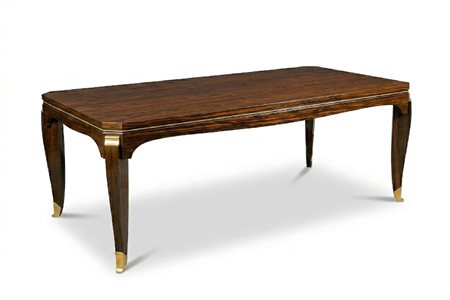 TAVOLO IN ROVERE E LEGNI ESOTICI, JULES LELEU, 194