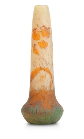 VASO IN VETRO DOPPIO, DAUM NANCY, 1900 CA