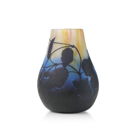 VASO IN VETRO DOPPIO, DAUM, 1900 CA