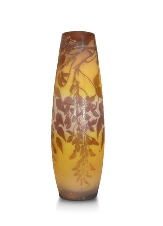 GRANDE VASO IN VETRO DOPPIO, GALLE', 1900 CA