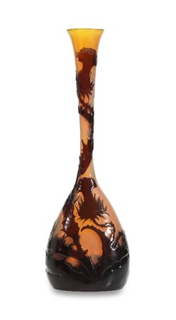 VASO SOLIFLORE IN VETRO DOPPIO LUCIDATO A FUOCO, G