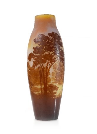 VASO IN VETRO DOPPIO, GALLE', 1900 CA