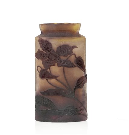 VASO IN VETRO DOPPIO, GALLE', 1900 CA