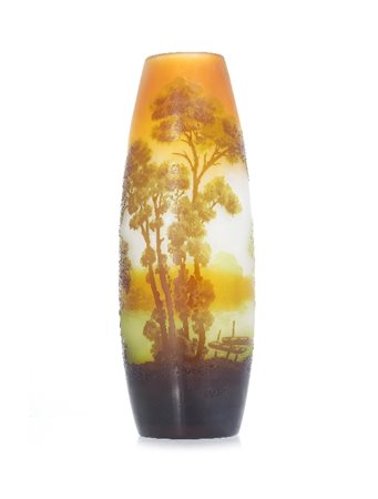 VASO IN VETRO DOPPIO, GALLE', 1900 CA